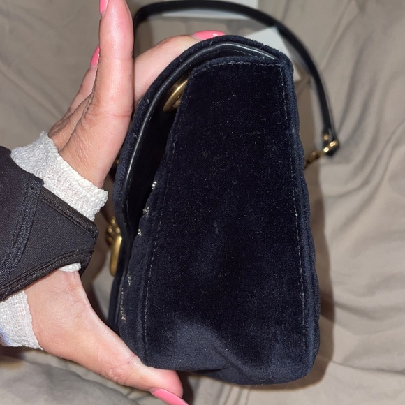 Gucci GG marmont crystal embellished velvet Crossbody bag - Picture 9 of 17